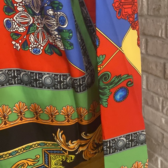 Franco P Collezione di capi Versace style vintage silky button down size xl new - Picture 4 of 5